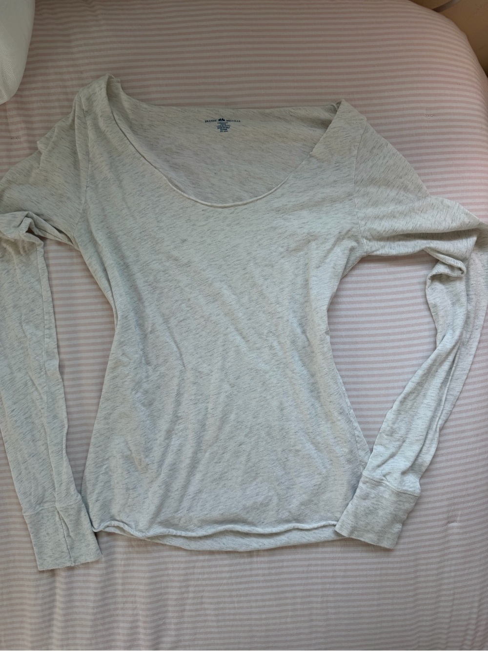 Brandy Melville Heather grey off shoulder Top